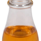 Thumbnail image #1 for JB Prince RB129 Transparent Plastic Olive Bottle, 4/5 oz., 3"H, Disposable, Aluminum Screw Top