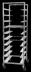 Thumbnail image #6 for Mobile Aluminum Single-Section Oval Tray Rack, 10-Tray Capacity