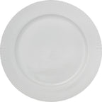 Thumbnail image #1 for International Tableware Sunburst™ SB-16 10-1/2" Round Porcelain Plate with Patterned Rim, Bright White 1 Dozen