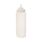 Thumbnail image #1 for G.E.T. SB-32-CL 32 oz Clear Wide-Mouth Squeeze Bottle with Lid Dozen Case of 2 Dozen