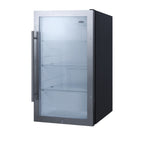 Thumbnail image #2 for Summit Commercial SPR489OS Outdoor Refrigerator, 19"W, 3.13 cu. ft., Reversible Glass Door, Built-In or Freestanding