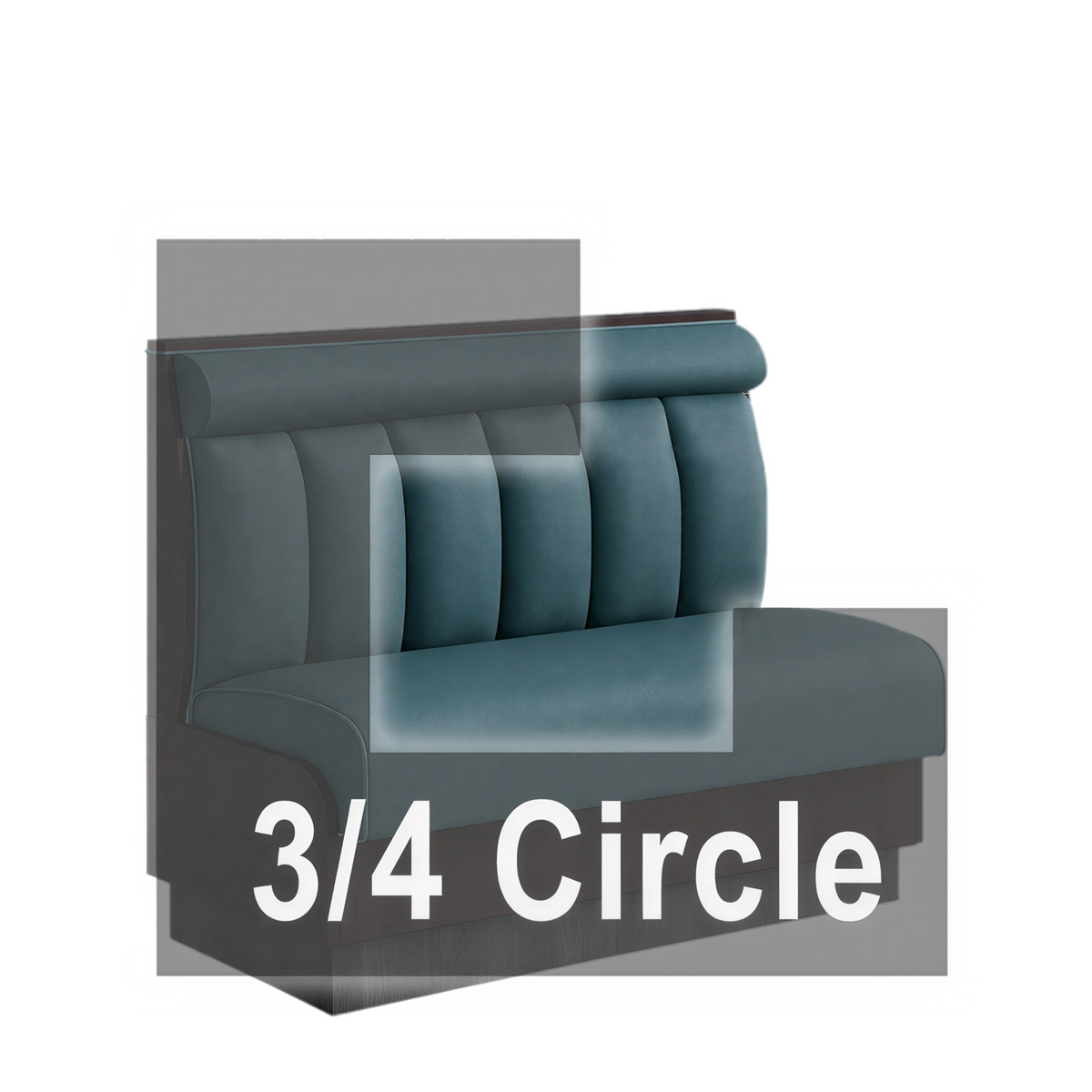 AT&S-ATQ-KR36-6CHHR GR6 Three-Quarter Circle Booth – USA Restaurant ...