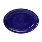 Thumbnail image #1 for Tuxton China Concentrix CCH-1352 Ceramic Oval Coupe Platter, Cobalt, 13-1/2" x 9-3/4" Case of 6