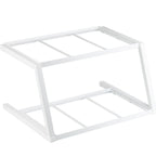 Thumbnail image #1 for TableCraft Products 11796 2-Tier Buffet Display Stand, White Powder-Coated Steel, Fits Gastronorm Half-Size Wood Crates