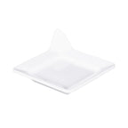 Thumbnail image #2 for G.E.T. Stratus - EGS B475SQ-W White Melamine Square Plate, 4-3/4-Inch, Wide Rim with 1-Inch Raised Handle Case of 12