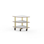 Thumbnail image #1 for Steelite Mogogo, Modular MGCMLX04CBXW Modular Corner Unit, White Carrera, Brushed B