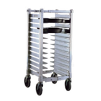 Thumbnail image #1 for New Age NS590A Mobile Aluminum Pizza Pan Rack, Counter Height, Adjustable 10–16" Width, 2" Spacing, 13-Pan Capacity