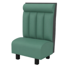 Thumbnail image #1 for ATSMFG ATS AT&S-ASD-K48-6CHHR GR5/COM Single Upholstered Booth, 30"L x 48"H, 6-Channel Headroll Back, Removable Sinuous Spring Seat