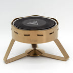 Thumbnail image #1 for Eastern Tabletop Ecoburner EB15011 Waterless Round Chafer Frame/Stand, Rose Gold PVD, Small