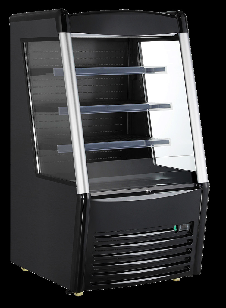 Product image #7 for Omcan 36-Inch Black Open Refrigerated Display Case Merchandiser, 13.77 Cu. Ft., Self-Contained, 110V
