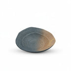 Thumbnail image #1 for Korin Inc Bizen PLS-228 Round Ceramic Plate, 5" Diameter x 1-1/4"H, Two-Tone Warm Sienna/Charcoal Brown