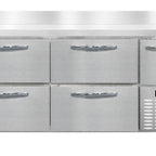 Thumbnail image #1 for Continental Refrigerator RA68NBS-D 68" Worktop Refrigerator, 4 Drawers, 1 Half-Height Door, Stainless Steel Top