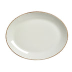 Thumbnail image #1 for Steelite International Steelite Performance, Brown Dapple 17140142 Oval Coupe Platter, Brown Dapple, Alumina Vitrified, 12 x 9.375 in 1 Dozen
