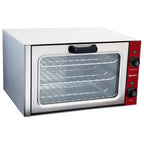 Thumbnail image #1 for Admiral Craft Equipment Corp. COQ1750WS Quarter-Size Electric Convection Oven, 3-Pan Capacity, Thermostatic Control, Glass Door