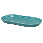 Thumbnail image #1 for Steelite Homer, Fiesta Turquoise HL412107 Oval China Bread Tray, Turquoise, 11.875 x 5.625 x 1.5 in