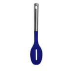 Thumbnail image #1 for Kadra Kitchenware Millvado M8572/B Slotted Spoon, 13.5", Blue Nylon Bowl, Stainless Steel Handle Case of 6