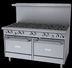 Thumbnail image #2 for Garland G Starfire Pro 60-Inch Gas Restaurant Range with 10 Open Burners and 2 Convection Ovens