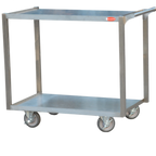 Thumbnail image #1 for Steril-Sil Company UTC-202 2-Shelf Stainless Steel Utility Cart, 39"W x 22"D x 37"H