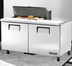 Thumbnail image #5 for True 60-Inch Two-Door Sandwich/Salad Prep Table with 10-Pan Top