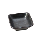 Thumbnail image #1 for Korin Inc Tessa Black SDS-200122 Square Ceramic Sauce Dish, 2 oz, Gun Metal Sheen