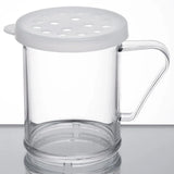 (Quick Ship) Cambro 96SKRP134 Camwear® 10 oz Polycarbonate Shaker with White Lid for Parsley or Herbs