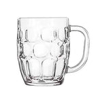 Thumbnail image #1 for Libbey Beer Mug 5355 Dimple , 19-1/4 oz, Clear Glass, with Handle