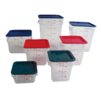 Thumbnail image #2 for Thunder Group PLSFT018PC 18 Qt Clear Polycarbonate Square Food Storage Container, Lid Not Included Case of 12