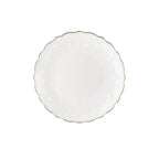 Thumbnail image #1 for Ten Strawberry Street Valentina Gold VTNA-0004-GLD Round China Salad Plate with Rim, 8" Case of 24