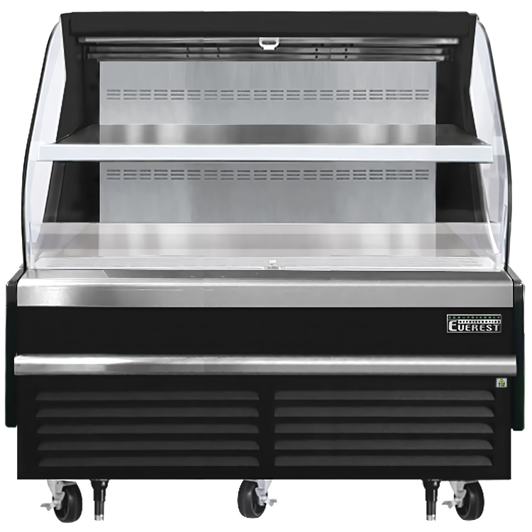 Product image #5 for Everest Refrigeration 60-Inch Horizontal Open Display Merchandiser with Self-Contained Bottom-Mount Refrigeration, Black