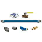 Thumbnail image #1 for Dormont Manufacturing Dormont Blue Hose CAN1675KITBS36 Moveable Gas Connector Kit, 3/4" x 36", PVC-Coated Stainless Steel, Quick Disconnect