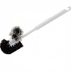 Thumbnail image #1 for AllPoints Foodservice Parts & Supplies 8011122 Toilet Bowl Brush, 11-1/4 in White Plastic Handle, 1 in Black Nylon Bristles