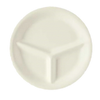Thumbnail image #1 for G.E.T. GET CP-10-DI 3-Compartment Round Melamine Plate, Ivory, 10-1/4" 1 Dozen