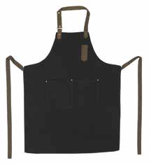 Product image #3 for Winco Signature Chef Black Full-Length Bib Apron with 8 Waist Pockets and Pen Pocket