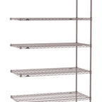 Thumbnail image #1 for Metro Super Erecta SE-2154K4-74-A5 Add-On Wire Shelving Unit, 54"W x 21"D x 74"H, 600 lb. capacity per shelf, 2000 lb. capacity per unit, 1" shelf