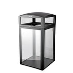 Thumbnail image #1 for Alpine Industries ALP471-40-CLR 40-Gallon Steel Trash Container with Lid and Clear Panels