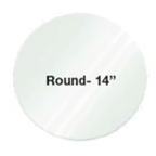 Thumbnail image #1 for Eastern Tabletop 0814AC Round Acrylic Riser Shelf, 14-inch Diameter, 3/8-inch Thick, Clear, Fine Matte Texture