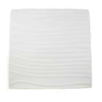 Thumbnail image #1 for Vertex China Caribbean CR-S21 Square Porcelain Serving Tray, 13-1/2" x 13-1/2", Wavy Texture, Rolled Edge 1 Dozen