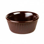 Thumbnail image #1 for Thunder Group ML533C1 3-1/2 oz Chocolate Fluted Melamine Ramekin Case of 24 Dozen