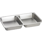 Thumbnail image #1 for TableCraft Products CW40298 Full-Size Divided Stainless Steel Food Pan, Two 4-1/2-Quart Compartments Case of 12