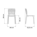 Thumbnail image #2 for Tramontina USA, Inc. 92048-210 Taupe Plastic Outdoor Restaurant Chair with Mesh Back Case of 4