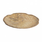 Thumbnail image #1 for G.E.T. Transform 15004112036 Round Melamine Plate, 12-1/10-Inch, Medium Rim, Wood Grain Case of 6