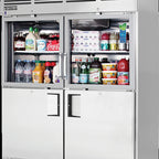 Thumbnail image #5 for Everest Refrigeration EGSWH4 Two-Section Reach-In Refrigerator, 55 Cu. Ft., Combination Glass and Solid Half Doors, Stainless Steel