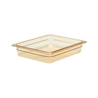 Thumbnail image #1 for AllPoints Foodservice Parts & Supplies 75888 1/2 Size Amber Polycarbonate Condiment Food Pan, 2-1/2" Deep