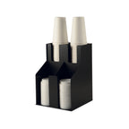 Thumbnail image #2 for CAC China ACO2-2A Acrylic Cup and Lid Organizer, 2-Tier, 2-Stack, Black, Fits Cups and Lids up to 4-Inch Diameter Case of 4