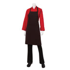Thumbnail image #1 for Chef Works CSAA-BWP-0 Bib Apron, 34-1/4"L x 27"W, Black/White Pinstripe, Poly/Cotton, Adjustable Neck Buckle, 2 Pockets