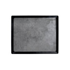 Thumbnail image #1 for G.E.T. Kobe - EGS B178128-SLVB Rectangular Melamine Serving Tray, Black with Silver Decal, 12-5/8" x 10-3/8" Case of 3
