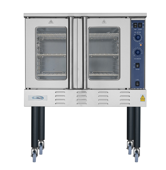 Product image #6 for KoolMore Full-Size Single-Deck Liquid Propane Commercial Convection Oven with Dual Glass Doors