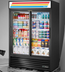 Thumbnail image #5 for True 54 1/8 Inch 2-Section 8-Shelf Sliding Door Glass Door Merchandiser Refrigerator