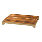 Thumbnail image #1 for Eastern Tabletop 9653RZ Countertop Carving Board, 18 x 24 in, Wood Cutting Surface, Stainless Steel Base, Without Heat Lamps