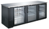 Thumbnail image #2 for Black Diamond 90-Inch Back Bar Bottle Cooler with 3 Hinged Glass Doors, 32 Cu. Ft.